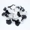 900PCS Silver Black White Artificial Flowers Silk Rose Petals Flower Girl Scatter Petals for Wedding